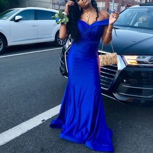 Royal blue mermaid dress